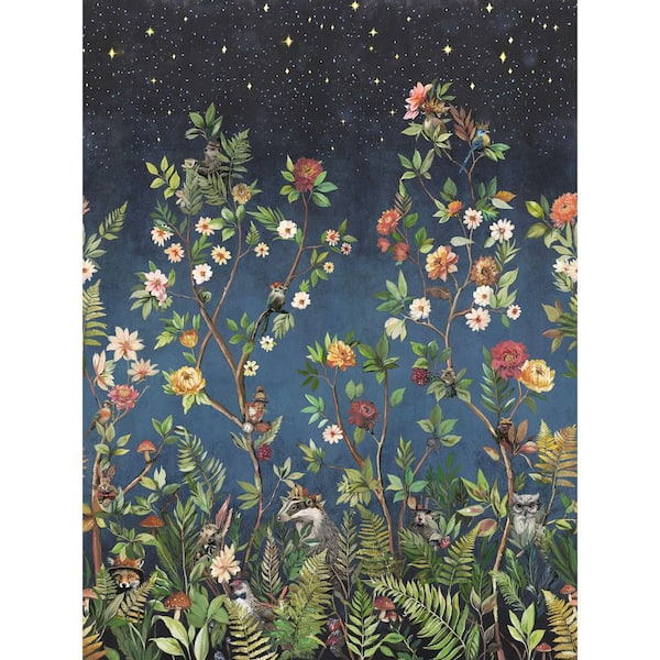 Multi Fairytale Woodland Mural Wallpaper Print Non-Woven Non-Pasted Textured Wallpaper 63 sq. ft.