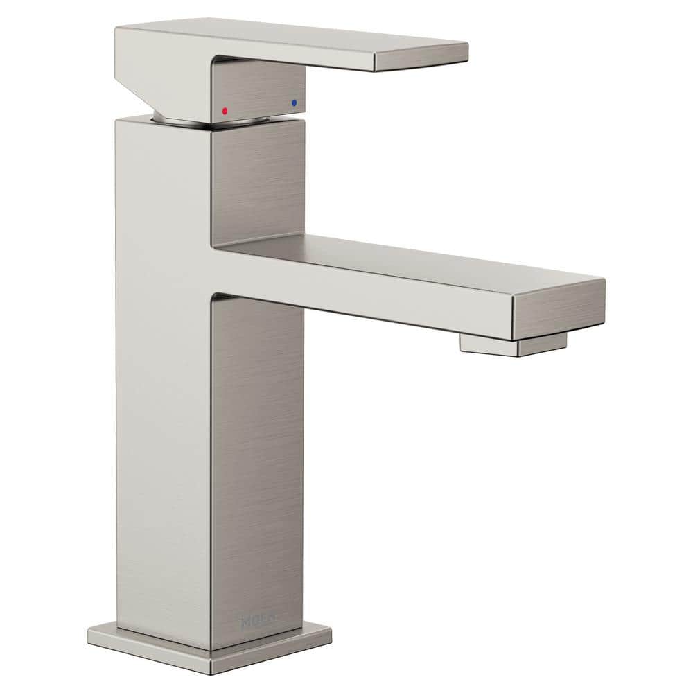 MOEN Revyl Single Hole Single Handle Bathroom Faucet in Spot Resist Brushed Nickel