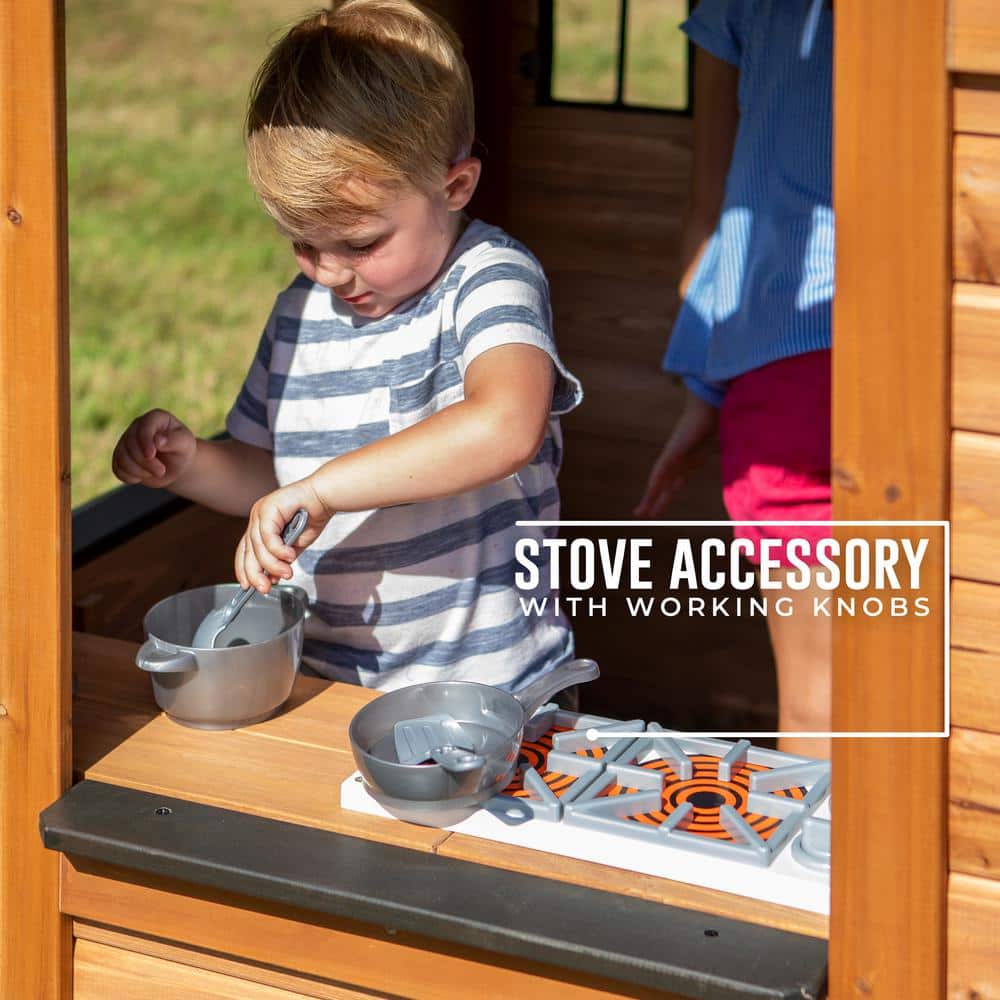 Sweetwater Cedar Wooden Playhouse with Snack Window
