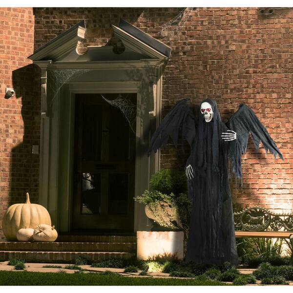 Haunted Hill Farm 5-Ft. Shakey the Animated Reaching Reaper, Indoor or  Covered Outdoor Halloween Decoration