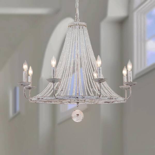 EDISLIVE Sylvia 8-Light Retro Crystal Beads Empire Chandelier