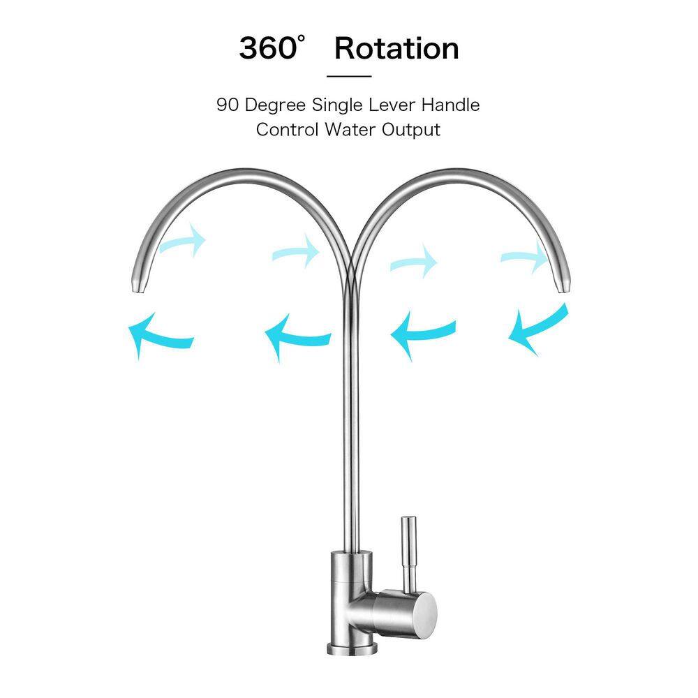 Brushed Nickel Stainless Steel Single Handle Beverage Faucet