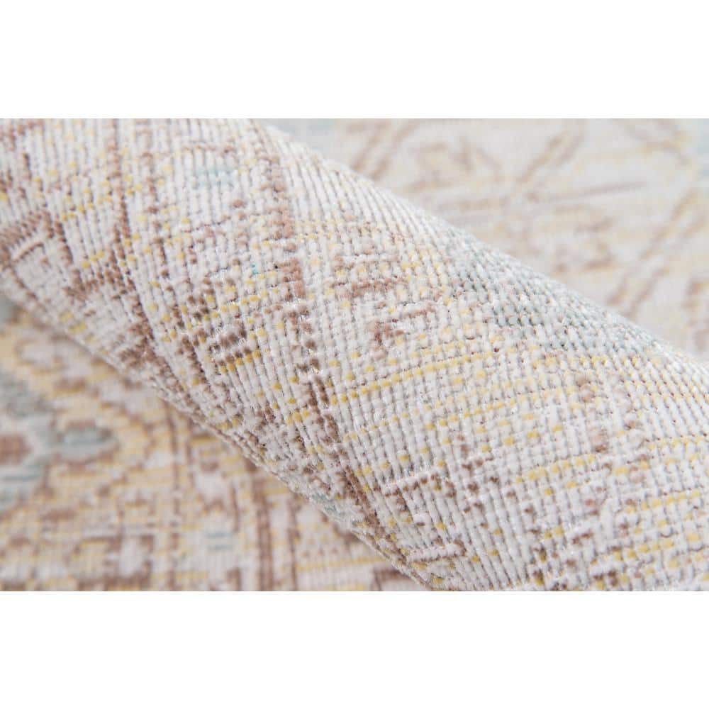Modern Elegance Braided Blue Synthetic Rectangular Rug 5'3" x 7'3"