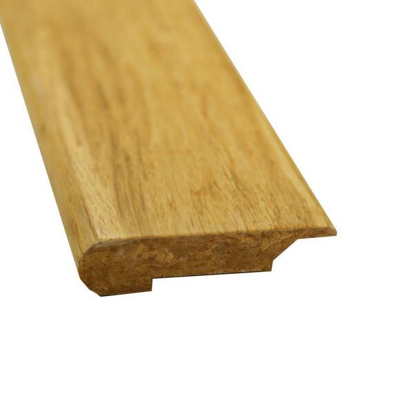 Islander Natural 7/16 in. Thick x 3-5/8 in. Wide x 72-3/4 in. Length Strand Bamboo Overlap Stair Nose Molding
