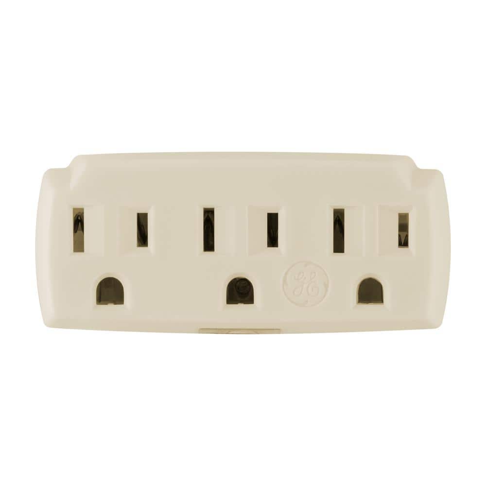 15 Amp 125-Volt AC Grounding 3-Outlet Adapter, Almond price history on PriceWatchPro