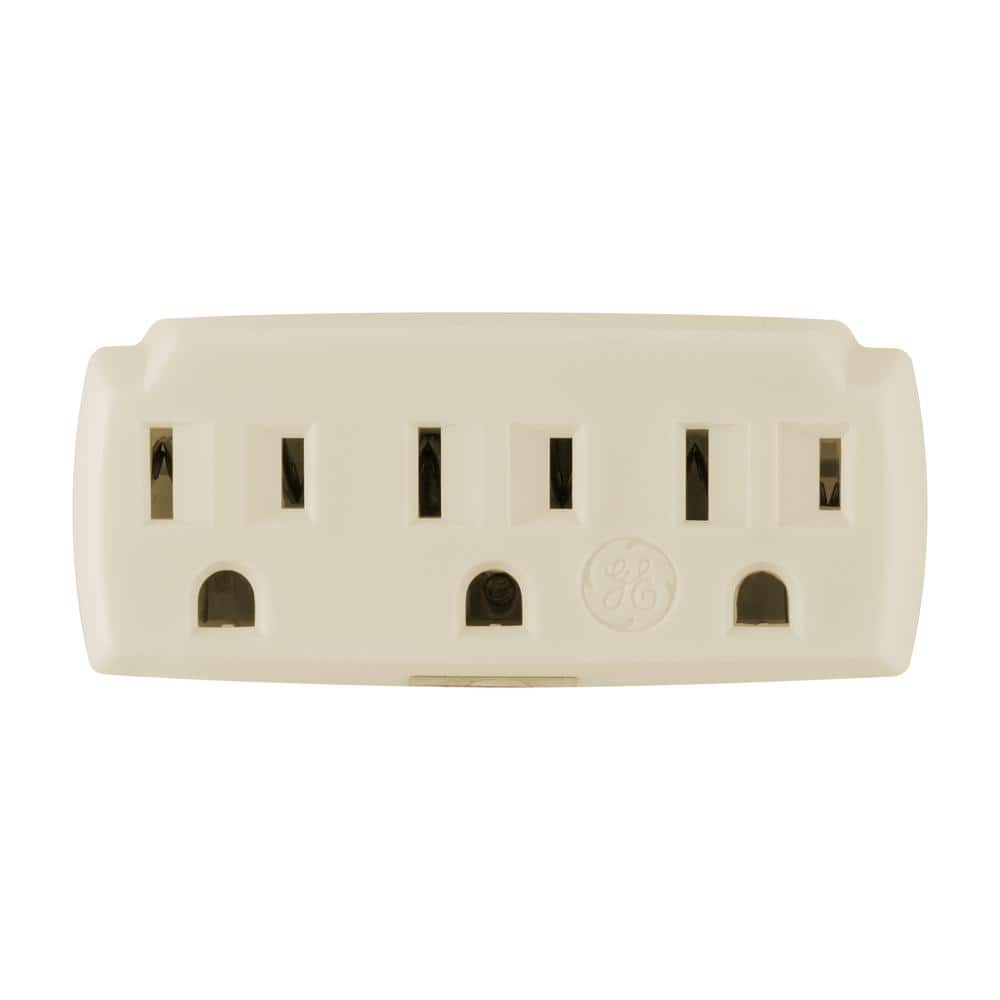 UPC 043180008879 product image for 15 Amp 125-Volt AC Grounding 3-Outlet Adapter, Almond | upcitemdb.com