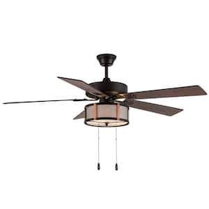 Zosia 52 in. Indoor LED Oil Rubbed Bronze Ceiling Fan with Light Kit