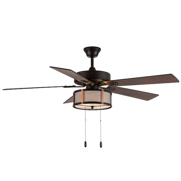 River of Goods Zosia 52 in. Indoor LED Oil Rubbed Bronze Ceiling Fan with Light Kit