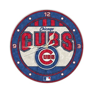 MLB 12 in. Cubs Art Glass Clock