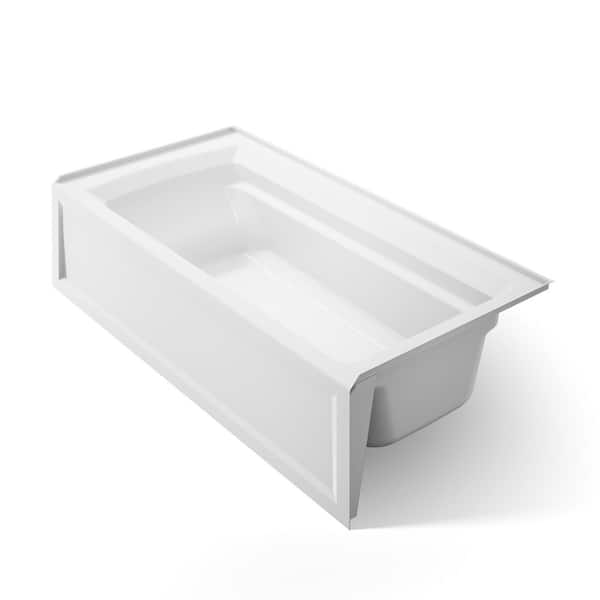 Archer 72 in. x 36 in. Soaking Bathtub with Right-Hand Drain in White