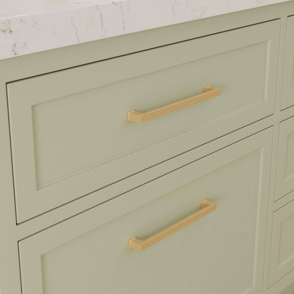 Chelsey 8-inch Satin Brass Bar Pull with Mounting Hardware