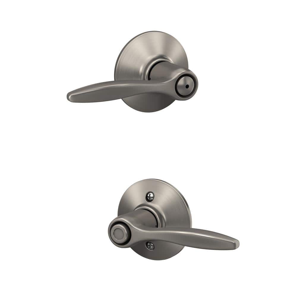 Schlage Delfayo Satin Nickel Privacy Bed/Bath Door Handle