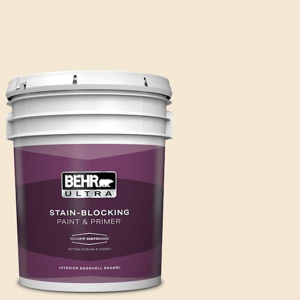 BEHR ULTRA 5 gal. #S290-1 Vanilla Paste Extra Durable Eggshell Enamel Interior Paint & Primer