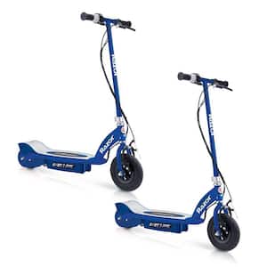 E125 Motorized 24-Volt Rechargeable Kids Electric Scooter, Blue (2-Pack)