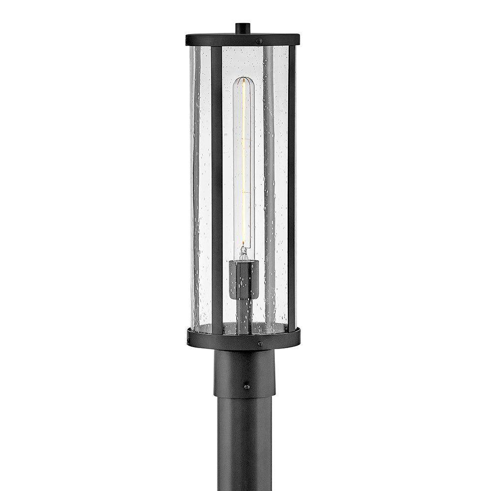 LARK Alfie 1-Light Black Metal Weather Resistant Post Light with No ...