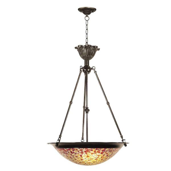 Dale Tiffany 3-Light Fieldstone Cassidy Mosaic Hanging Fixture-DISCONTINUED