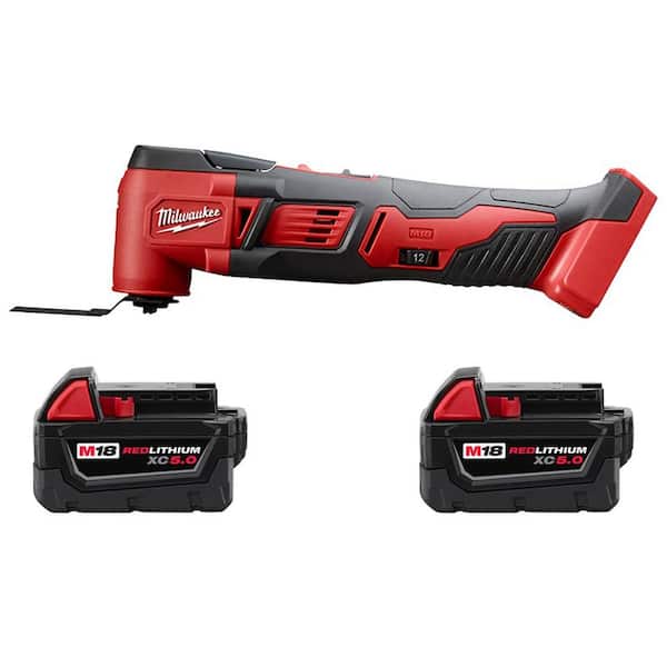 Milwaukee M18 18V Lithium-Ion Cordless Oscillating Multi-Tool with (2) M18 5.0 Ah Batteries