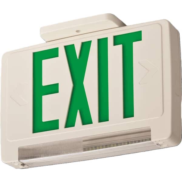 CM MZY Green Exit Sign with Emergency Light, Two Adjustable
