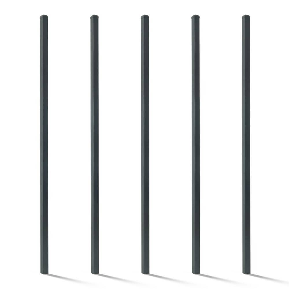 2 in. x 2 in. x 7 ft. Steel Flat Top Blank Metal Fence Post with Post Cap (5 pack) price history on PriceWatchPro