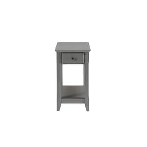 Amelia 13 in. W Gray 23 in. H Rectangle Wood End Table