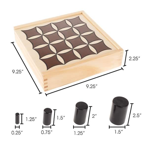 American Art Decor 2 Player Wood Tic Tac Toe