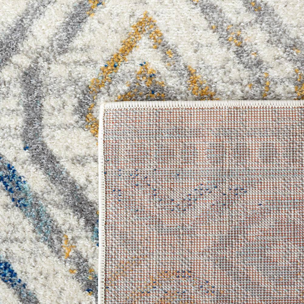 Gray and Ivory 8' x 10' Synthetic Area Rug