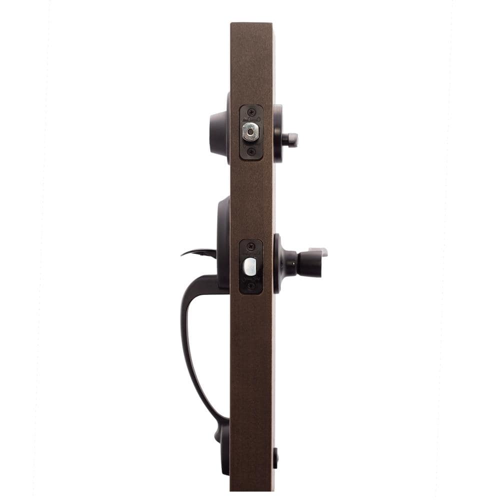 Black Single Cylinder Deadbolt with Lever Handle
