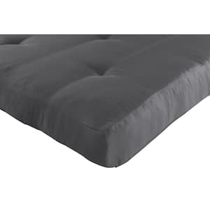 Carson 6 in. Thermobonded High Density Polyester Fill Medium Firm Gray Futon Mattress