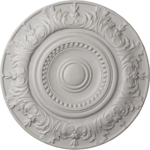 20-7/8 in. x 1-1/4 in. Biddix Urethane Ceiling Medallion (Fits Canopies upto 7-1/2 in.), Ultra Pure White