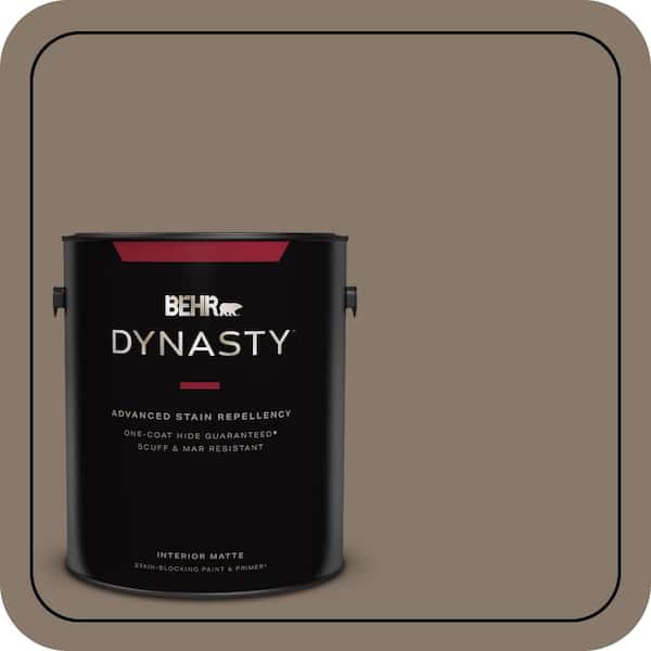 BEHR DYNASTY 1 gal. #MQ2-38 Grizzly One-Coat Hide Matte Interior Stain-Blocking Paint & Primer