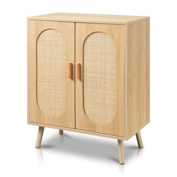 32.88 in. H x 26.78 in. W Oak MDF Shoe Storage Cabinet