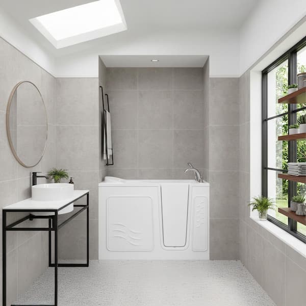 Universal Tubs 52 in. L x 30 in. W Right Drain Soaking Non-Jetted