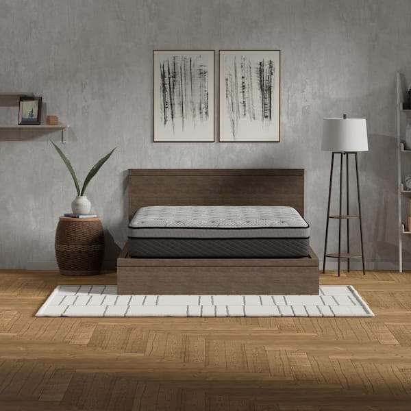 OMNE SLEEP Hybrid Twin XL Medium to Firm Countering Comfort Layer Pocketed Coil System 12 in. Bed- in a-Box Mattress