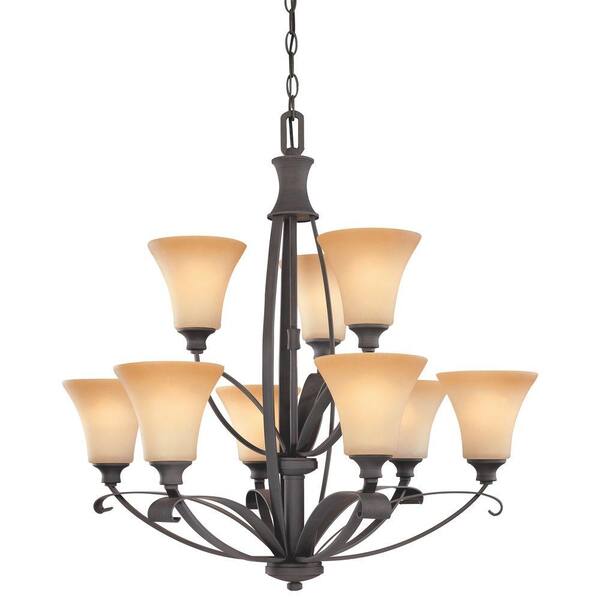 Thomas Lighting Magnolia 9-Light Painted Bronze Chandelier-DISCONTINUED