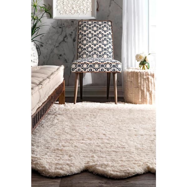 nuLOOM Gabdnade Luxe Sheepskin Shag Natural 2 ft. x 5 ft. Shaped Rug  NSD01-206 - The Home Depot