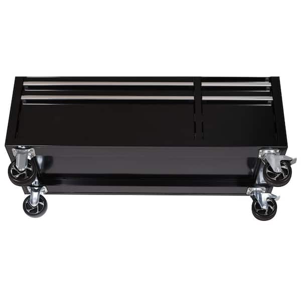 Husky - Modular Tool Storage 52 in. W x 20 in. D Standard Duty Black Mobile Workbench Cabinet