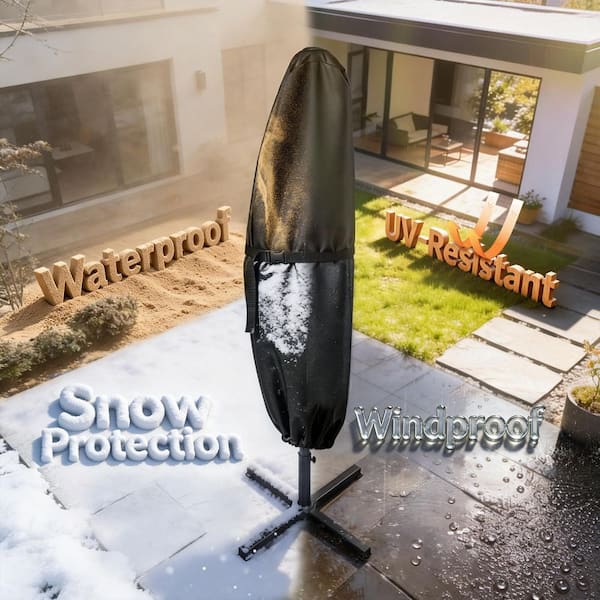 half patio umbrella black Please closing the umbrella when bad weather to ensure a longer Soomer 9-Ft Half Umbrella with