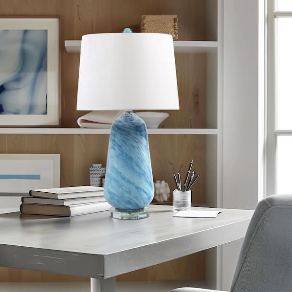 Aquaviva 28 in. Blue Table Lamp