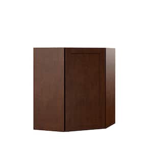 Designer Series Soleste Assembled 24x30x12.25 in. Diagonal Corner Wall Kitchen Cabinet in Spice