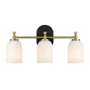 Meadows 3-Light Brushed Gold Vanity Light