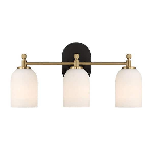 Meadows 20.5 in. 3-Light Brushed Integrated LED Vanity Light, Golden