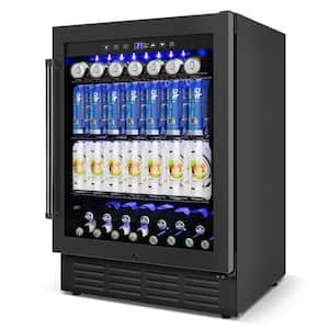 23.4 in. Built-in/Freestanding Outdoor Beverage Center in Stainless Steel with Childproof Lock and Adjustable Shelves