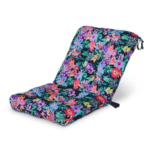 Vera Bradley 21 in. W x 19 in. D x 22.5 in. H x 5 in. Thick Patio Chair Cushion in Happy Blooms
