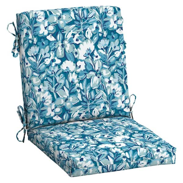 20 in. x 20 in. 2-Piece Outdoor High Back Dining Chair Cushion, Vita Floral