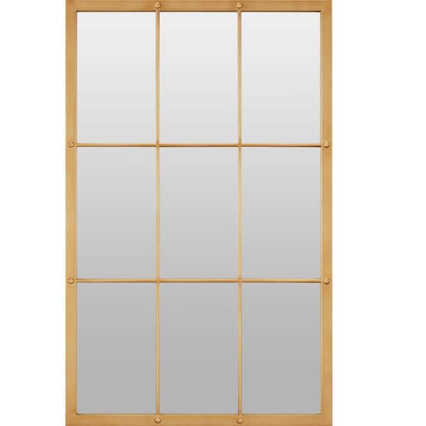 FirsTime & Co. 24 x 1 x 38 in. Rectangular Metal Gold Homestead Manor Window Mirror