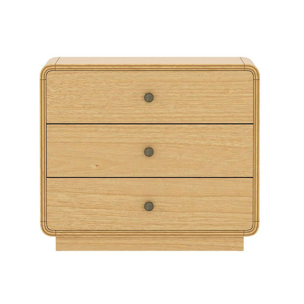 Manhattan Comfort Liora Contemporary Natural 3-Drawer 28 in. W