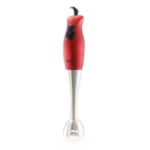 DualPro 2-Speed Red Handheld Immersion Blender with Comfort Handle