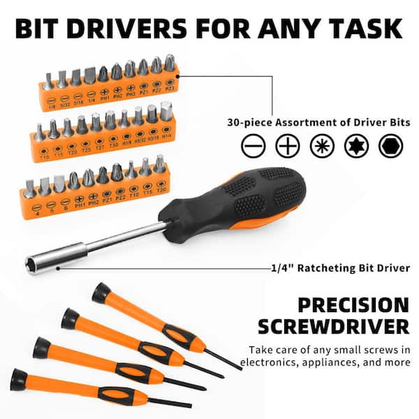 Laybus 58-Piece Tool Kit Basic Home Repair Tool Set, Small Tool