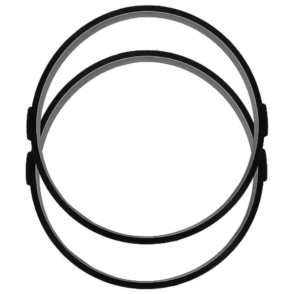 13.58 Inch Round Concrete Molds Stepping Stones Garden Walkway Plastic Black 2-Pack