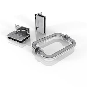 78 in. Door Only Hardware Pack in Chrome with Handle